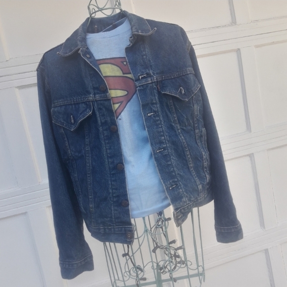 Vintage Levis Jacket Quilted Lining Denim Jeans - Picture 4 of 9